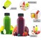 10 OZ Plastic Juice Bottles, Reusable Bulk Beverage Containers (Black)